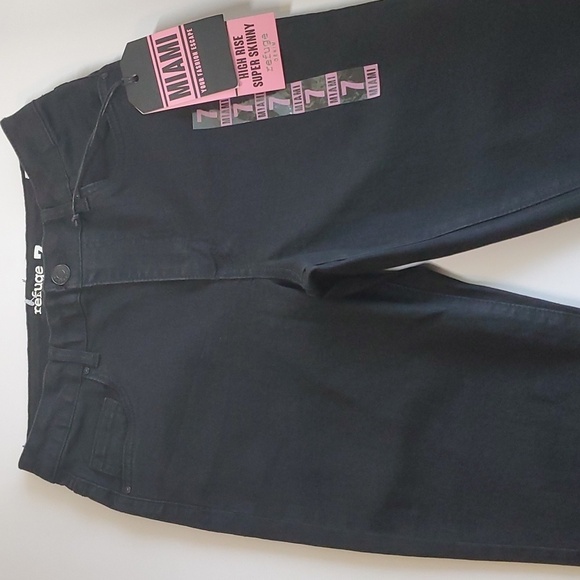 Refuge size 7 Miami black jeans high rise super skinny hi-rise - Picture 2 of 14